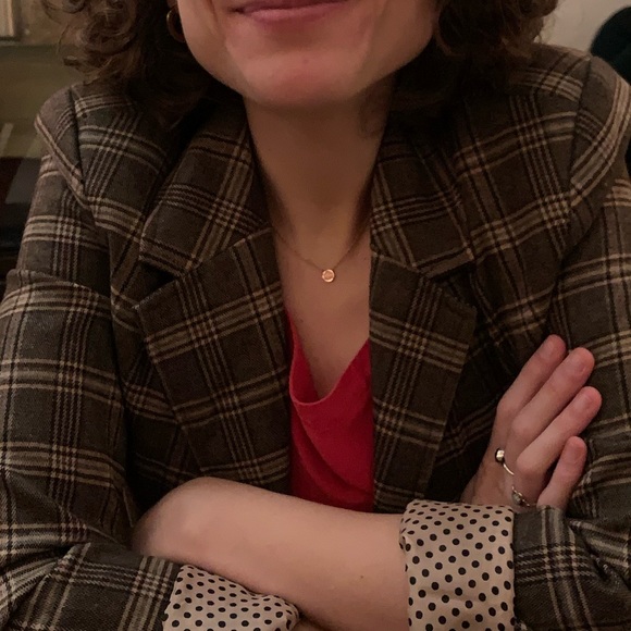 Love Tree Brown Plaid Blazer Small - Picture 4 of 4